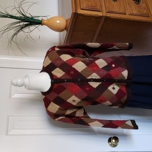 Talbots Vintage Boucle Argyle Sweater - EUC